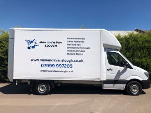 Man and a van slough